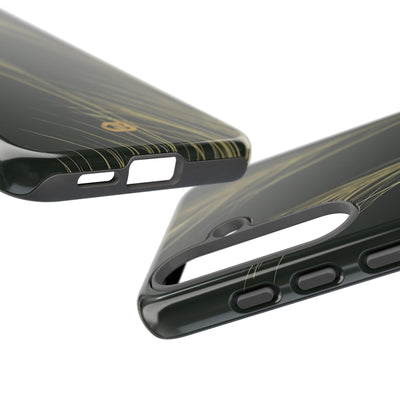 Green Tough Phone Case for Samsung - Midnight Gilded Grass