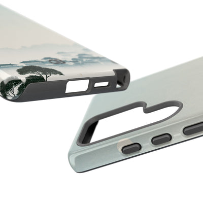 Blue Tough Phone Case for Samsung - Mist Valley Pagoda