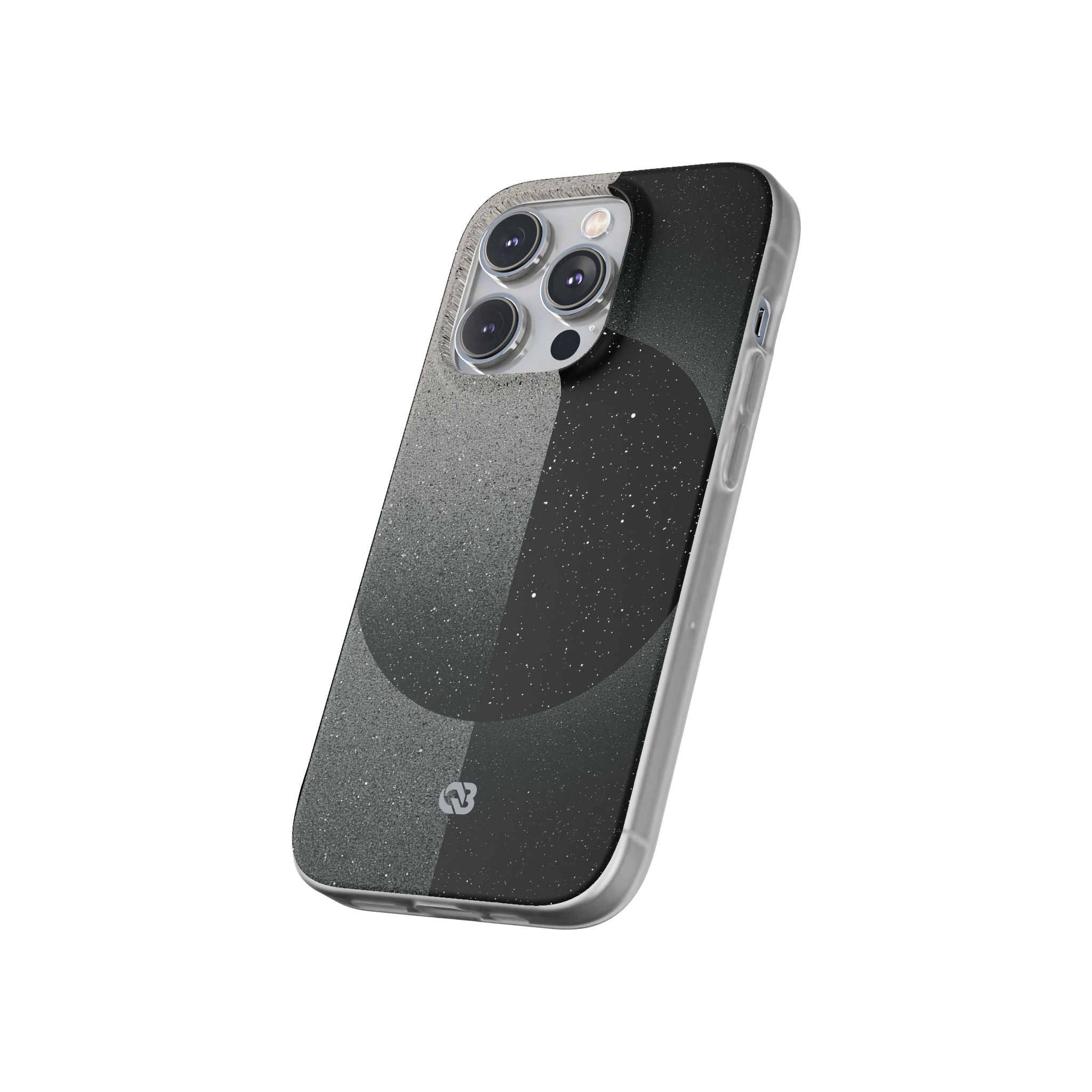 Black Lite Phone Case for iPhone - Lunar Static Orbit