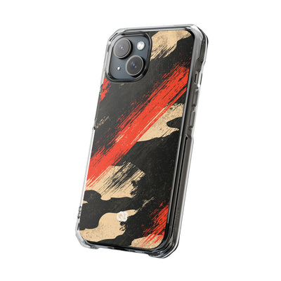 Urban Slash Camo · Clear Impact Magnetic Phone Case for iPhone · Black