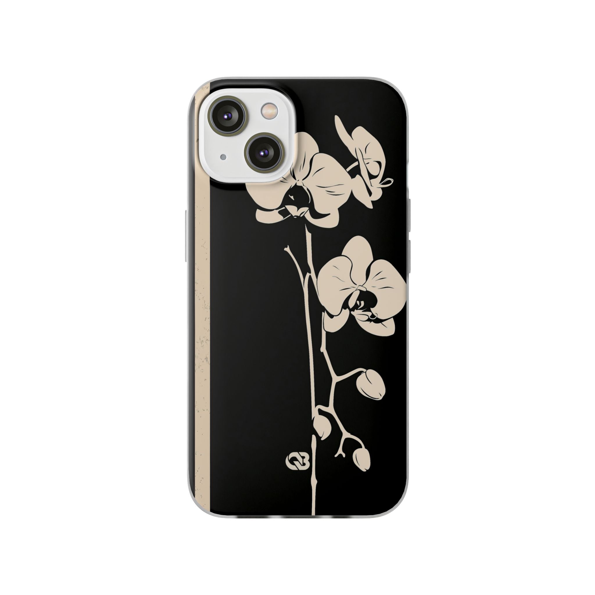 Black Lite Phone Case for iPhone - Obsidian Bone Orchid