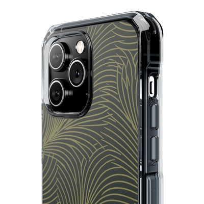 Green Impact MagSafe Phone Case for iPhone - Dark Olive Plume
