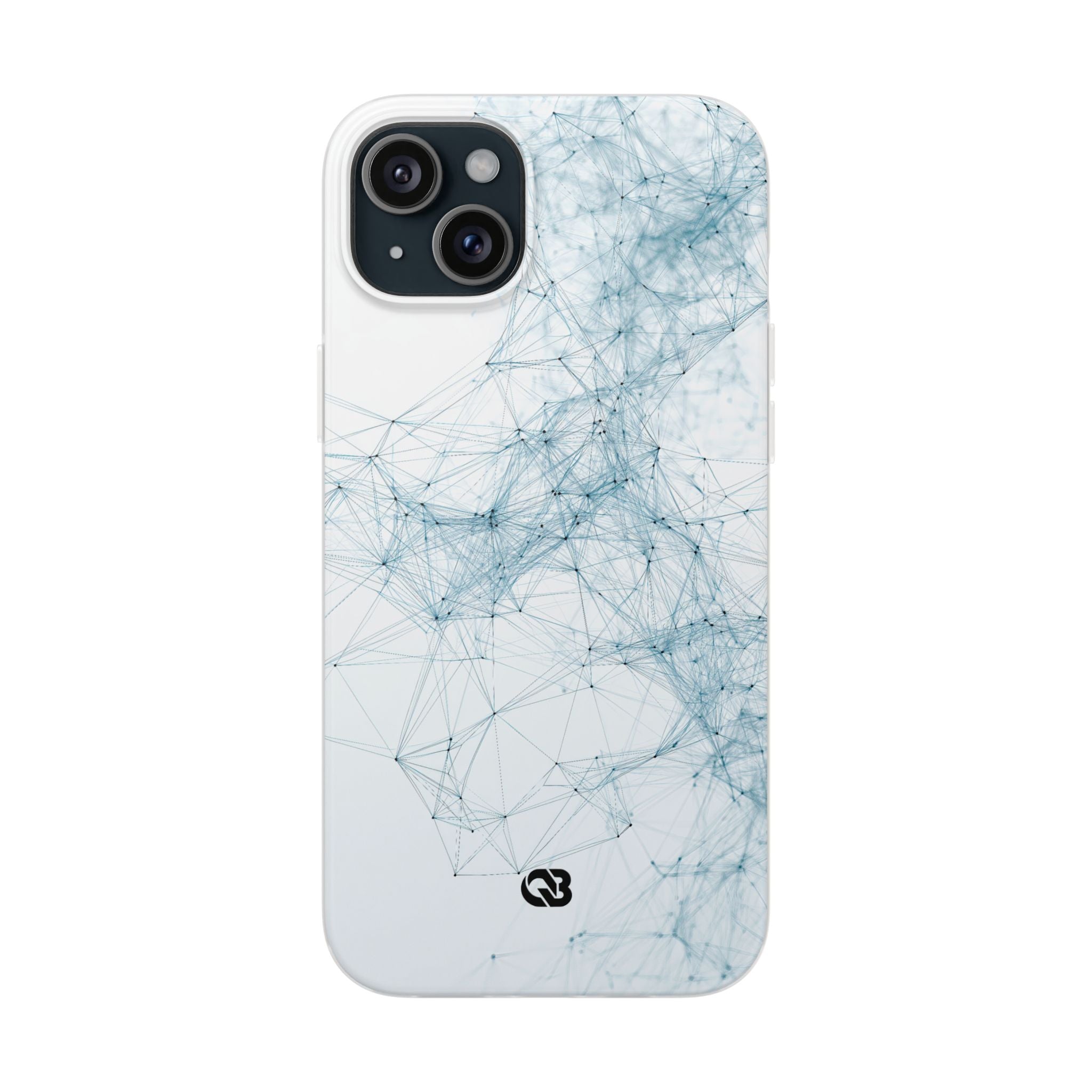 Blue Lite Phone Case for iPhone - Glacial Neural Web