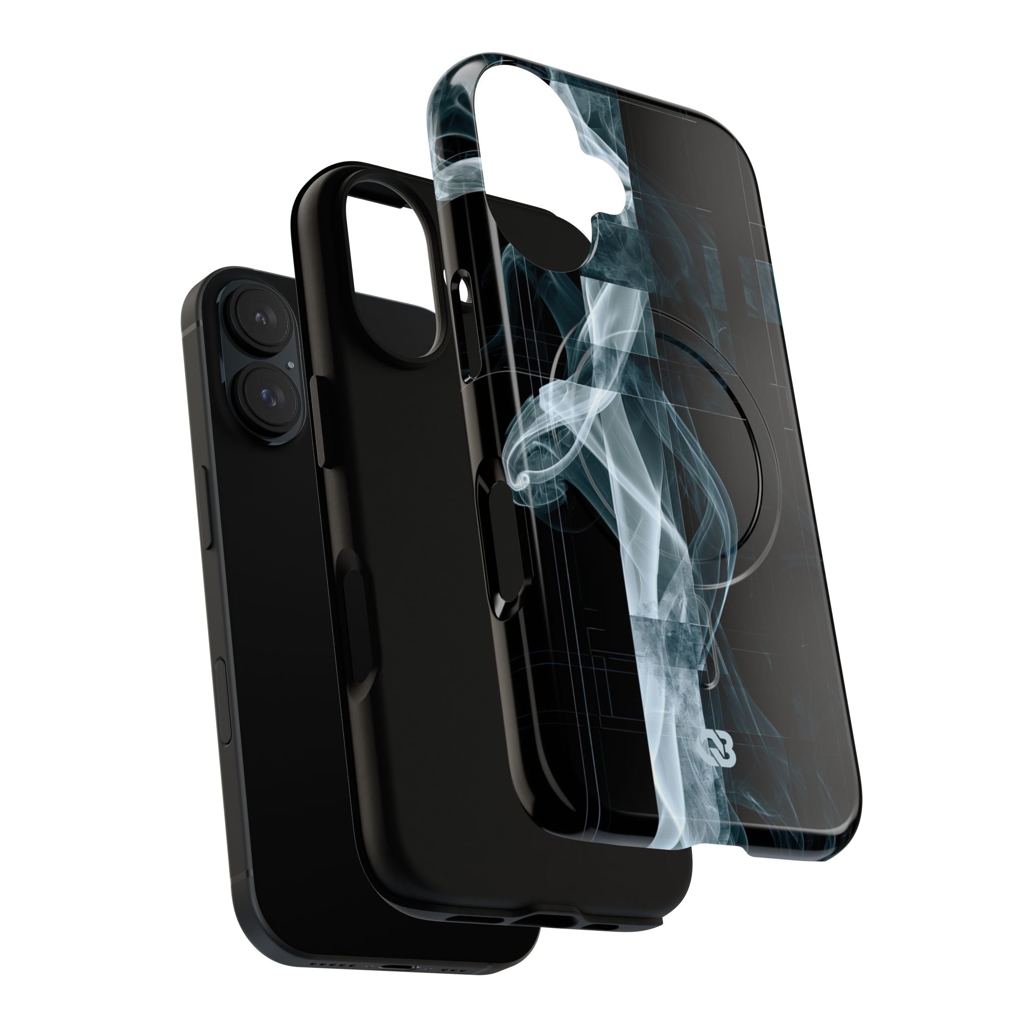Black Tough 2.0 Magsafe Phone Case for iPhone - Arctic Vapor Grid