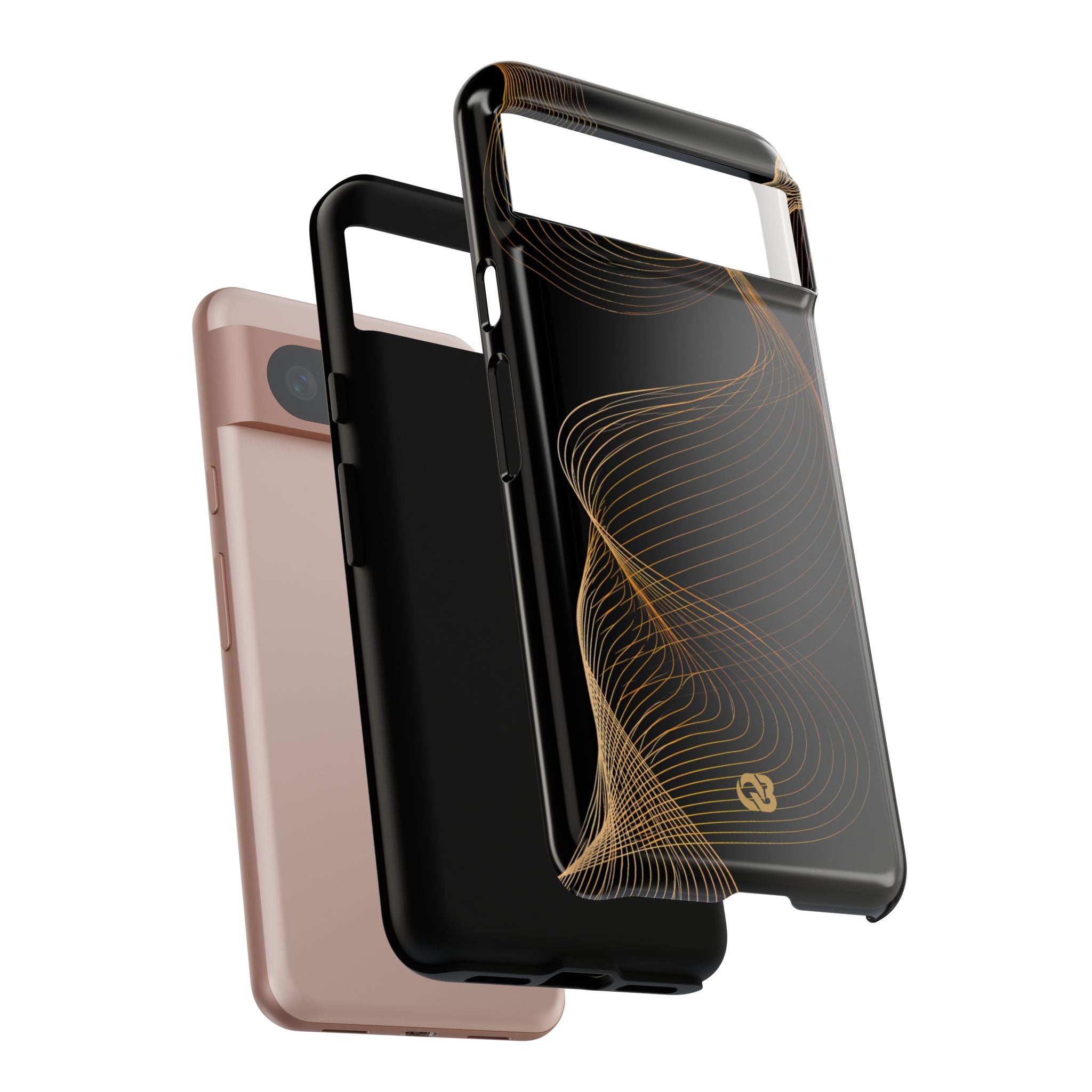 Gold Tough Phone Case for Google Pixel - Burnished Bronze Helix