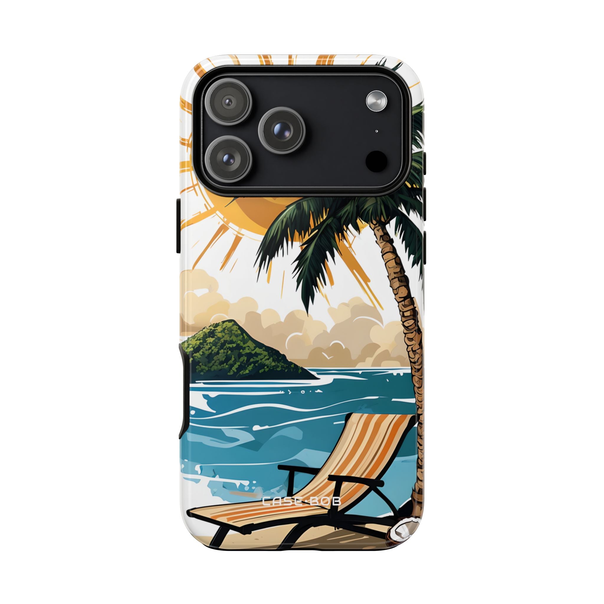 Sunny Palm Breeze iPhone 17 Pro Max Case - Tough - CASE•BOB