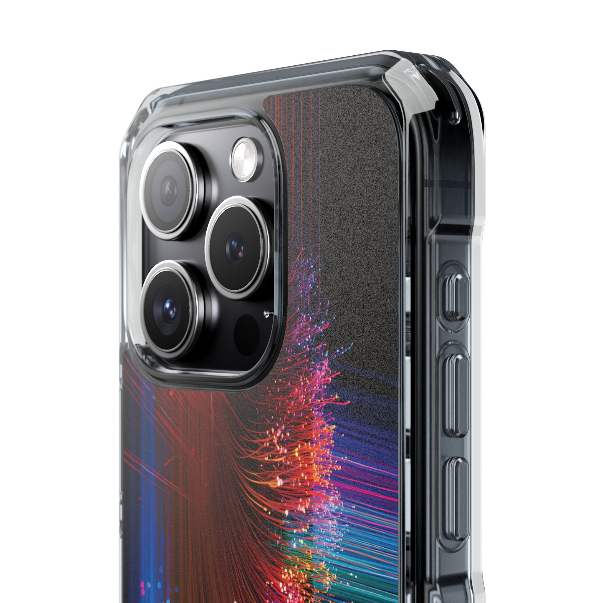 Black Impact MagSafe Phone Case for iPhone - Cyber Optic Streak