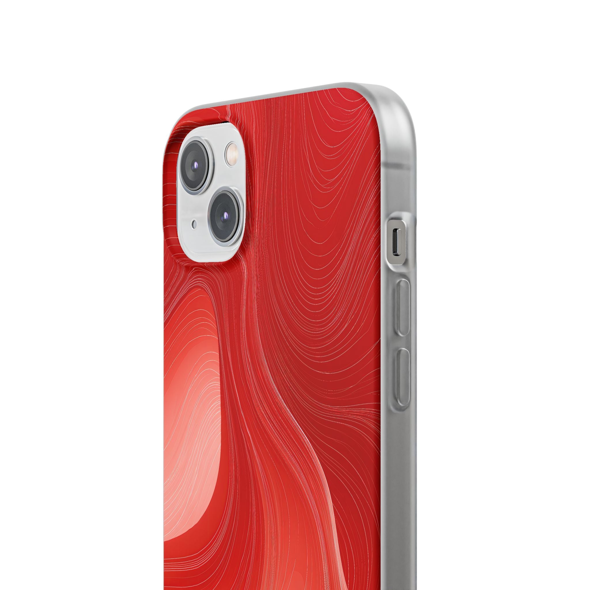 Red Lite Phone Case for iPhone - Crimson Silk Strands