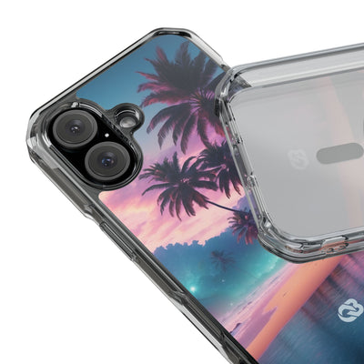 Neon Shore Palms · Impact etui na telefon dla iPhone · Magsafe