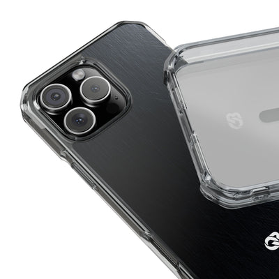 Black Impact MagSafe Phone Case for iPhone - Midnight Brushed Grain