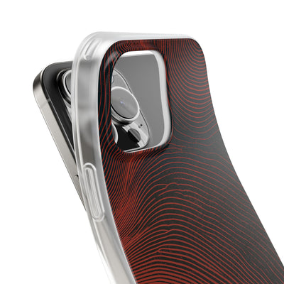 Red Lite Phone Case for iPhone - Terracotta Nerve Map