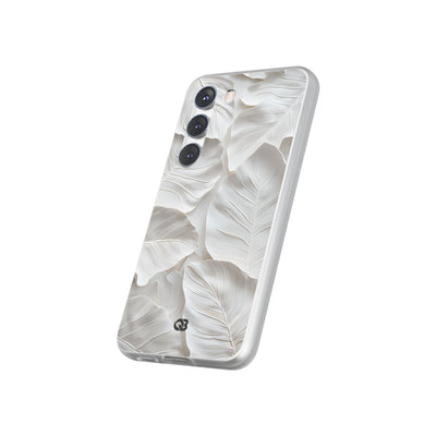 Sculpted Ivory Leaves · Soft Handyhülle für Samsung