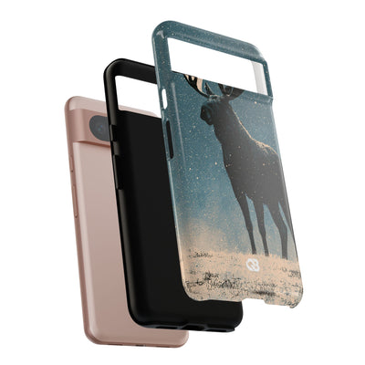 Nordic Boreal Moose · Tough Phone Case for Pixel ·  Blue