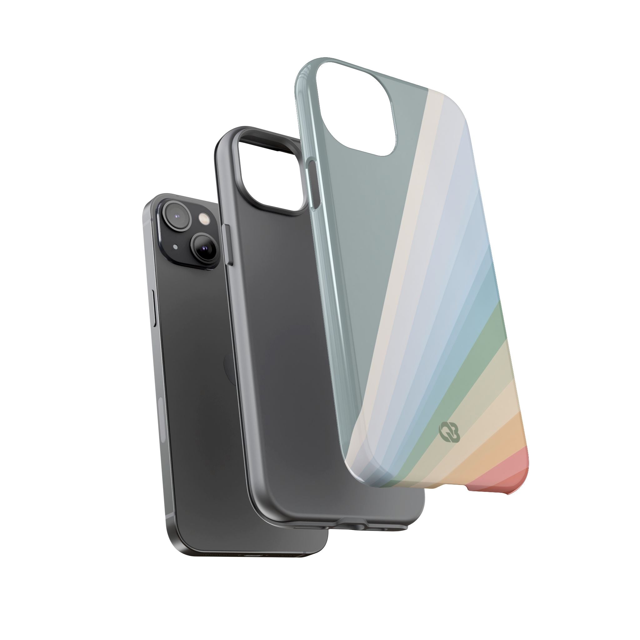 Green Tough Phone Case for iPhone - Sage Prism Beam