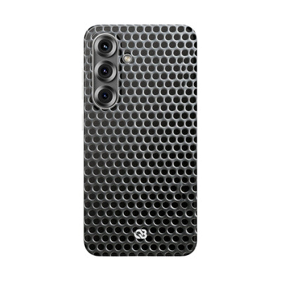 Brushed Perforated Steel · Lite Phone Case for Samsung · Silver