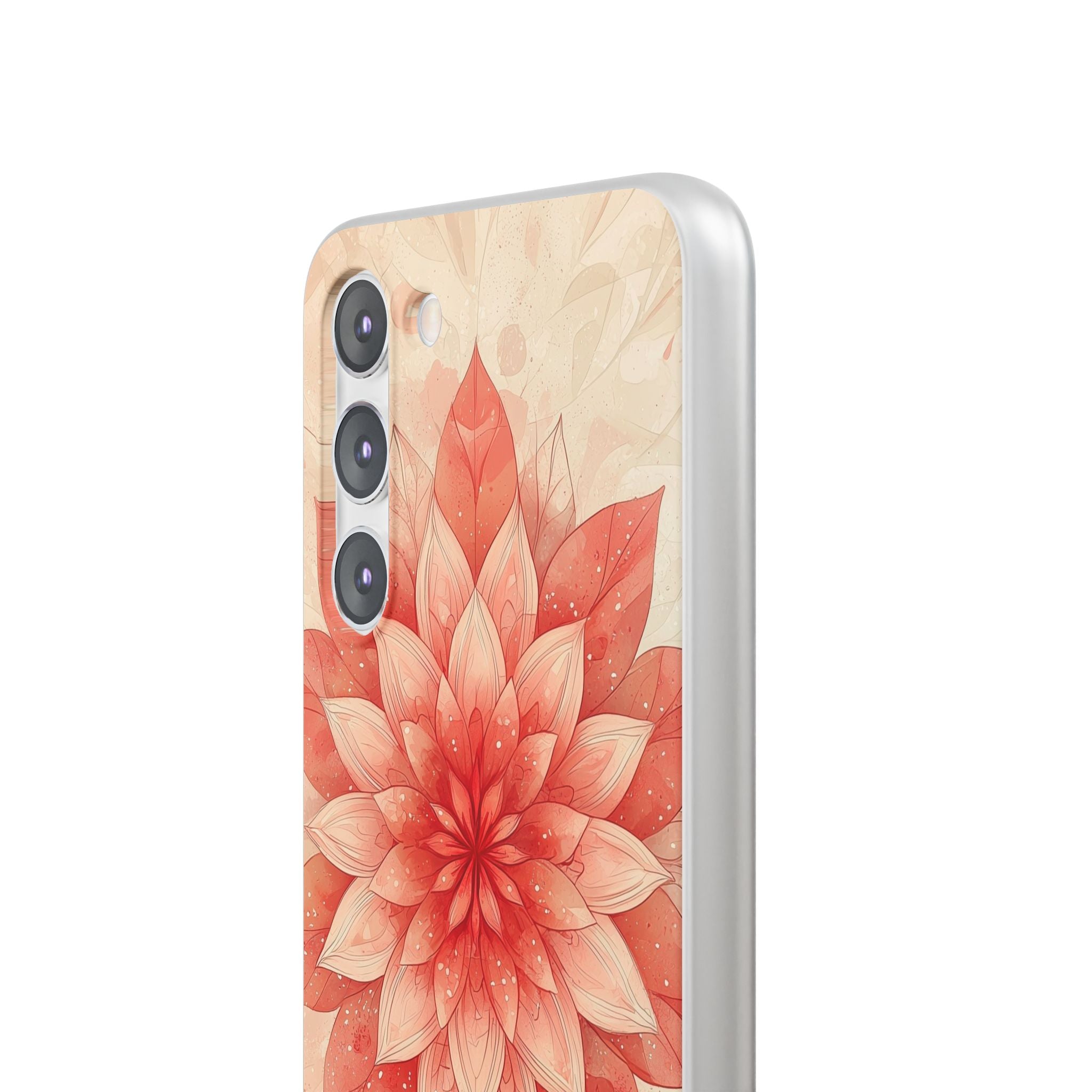 Coral Layered Bloom · Soft Phone Case for Samsung