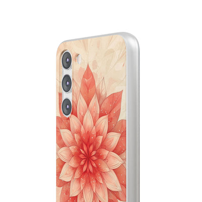 Coral Layered Bloom · Soft Phone Case for Samsung