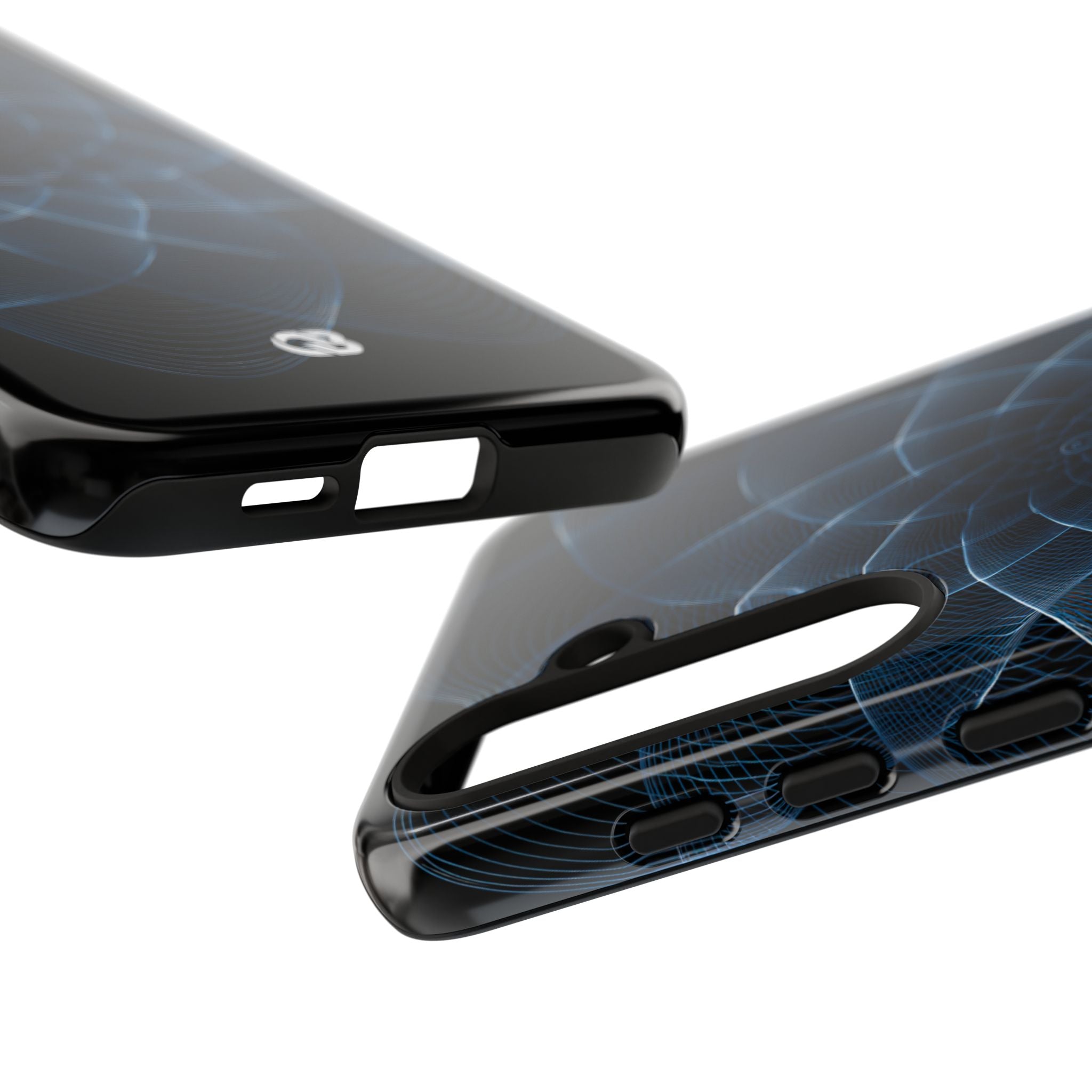 Blue Tough Phone Case for Samsung - Cobalt Geometric Bloom