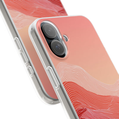 Red Lite Phone Case for iPhone - Crimson Ridge Contour