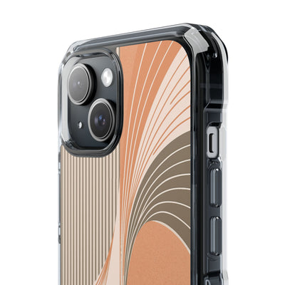 Orange Impact MagSafe Phone Case for iPhone - Desert Arc Horizon