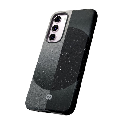 Black Tough Phone Case for Samsung - Lunar Static Orbit