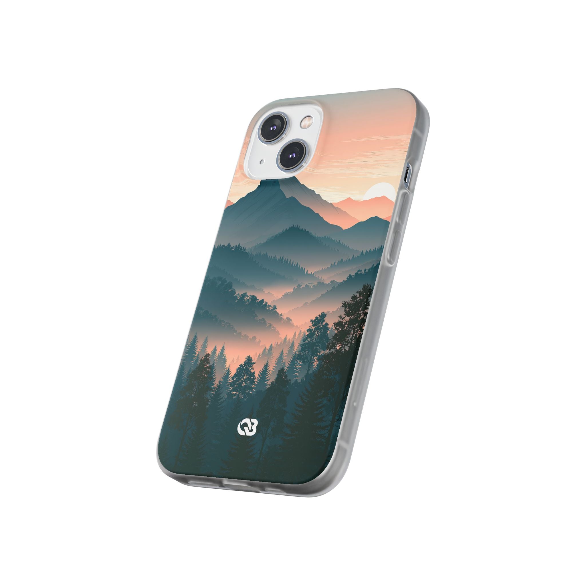 Teal Lite Phone Case for iPhone - Alpine Teal Horizon