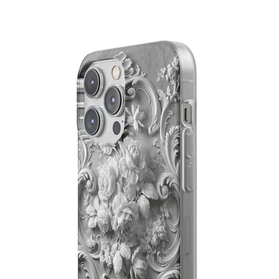 Rococo Marble Rose · Lite Phone Case for iPhone ·  White