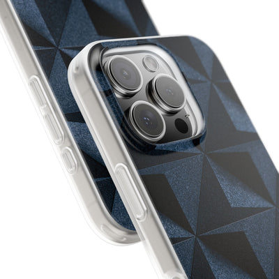 Blue Lite Phone Case for iPhone - Indigo Basalt Facets