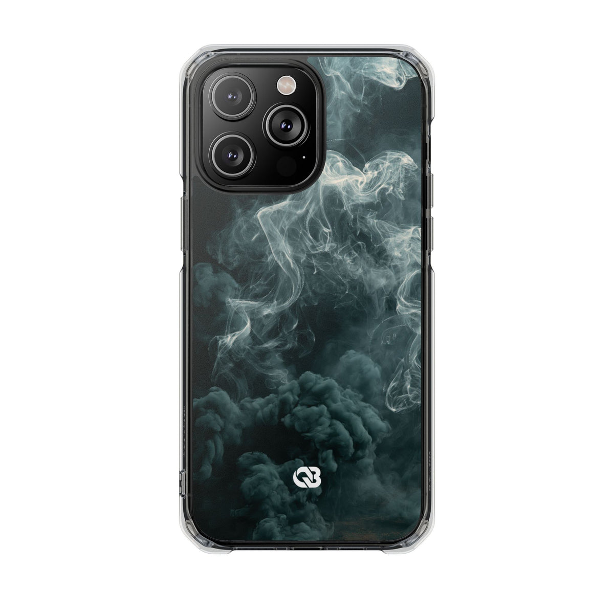Luminescent Vapor Drift · Clear Impact Magnetic Phone Case for iPhone · Teal