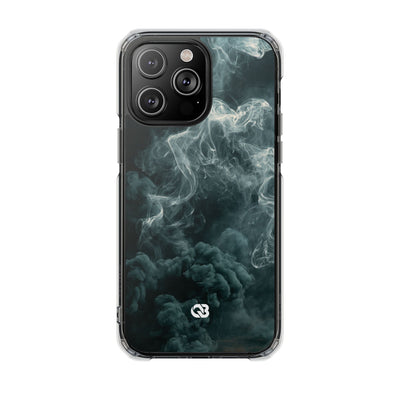 Luminescent Vapor Drift · Clear Impact Magnetic Phone Case for iPhone · Teal