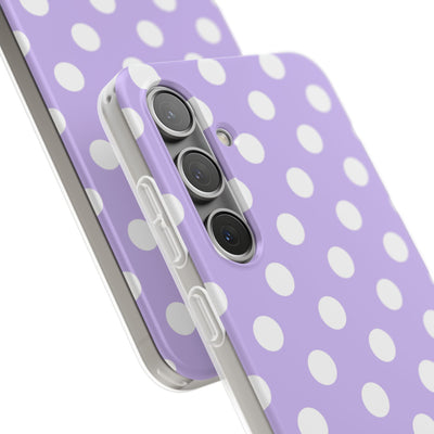Lavender Polka Grid · Soft Phone Case for Samsung