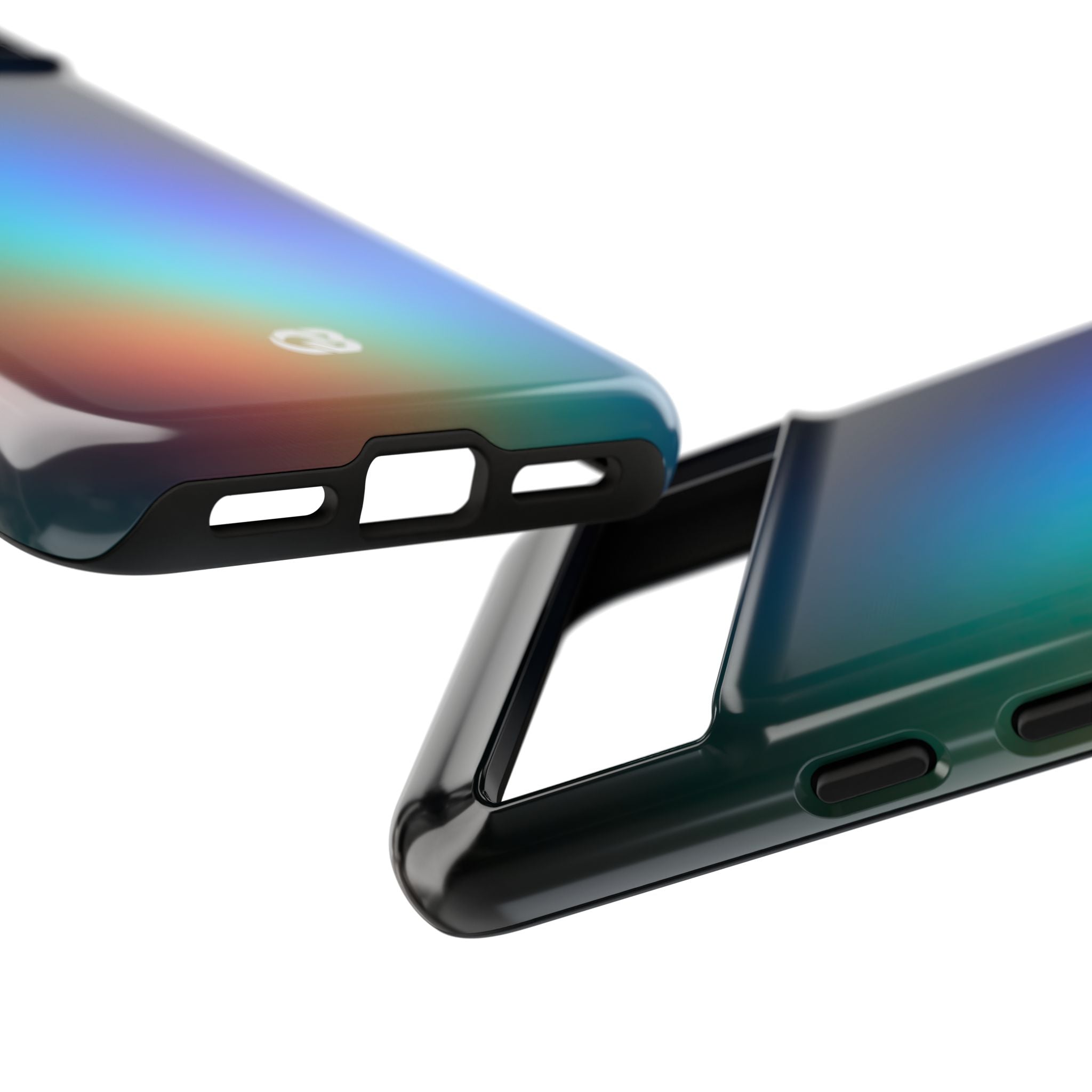 Black Tough Phone Case for Google Pixel - Electric Prism Grain