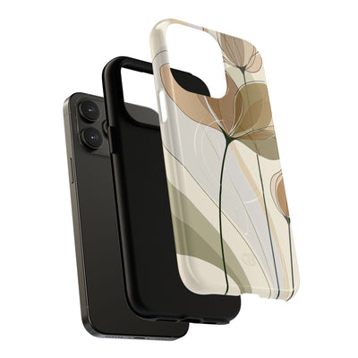 Beige Tough 2.0 Magsafe Phone Case for iPhone - Muted Ochre Petals