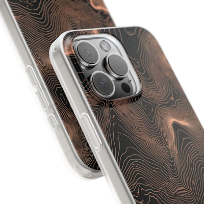 Orange Lite Phone Case for iPhone - Salmon Ridge Topo