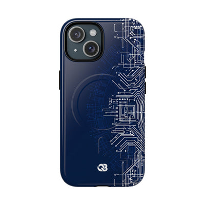 Blue Tough 2.0 Magsafe Phone Case for iPhone - Cobalt Circuit Logic