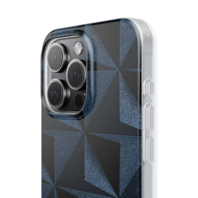Blue Lite Phone Case for iPhone - Indigo Basalt Facets