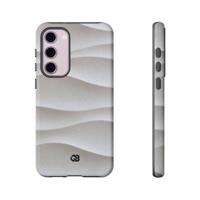 White Tough Phone Case for Samsung - Arctic Flow Ridges