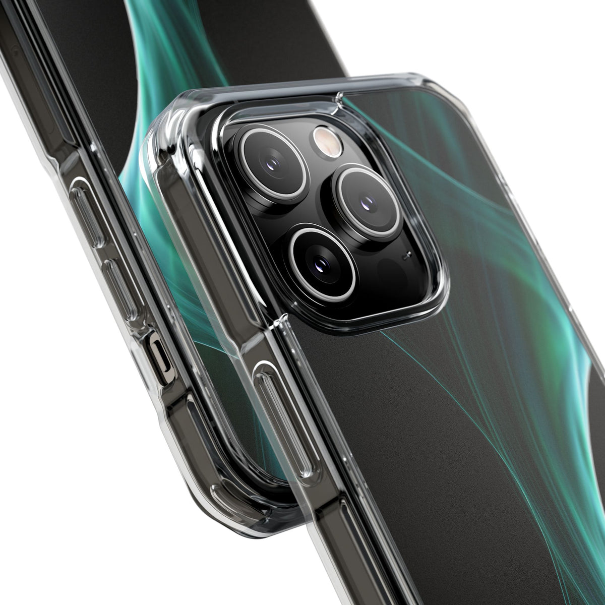 Emerald Lumen · Clear Impact Magnetic Phone Case for iPhone · Green