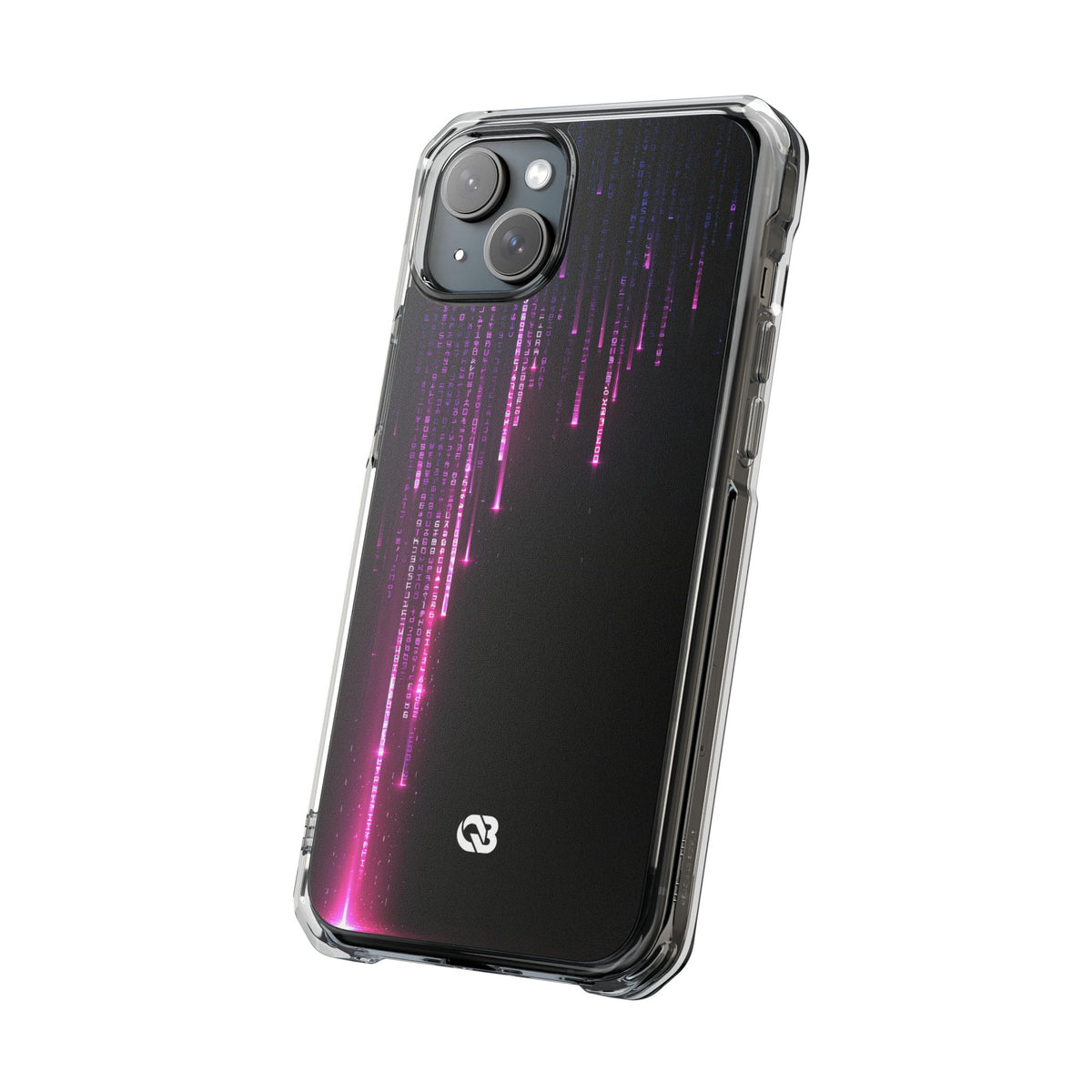 Binary Cascade · Clear Impact Magnetic Phone Case for iPhone · Black