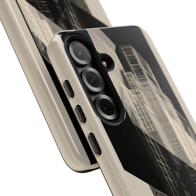 Beige Tough Phone Case for Samsung - Monolith Urban Grid