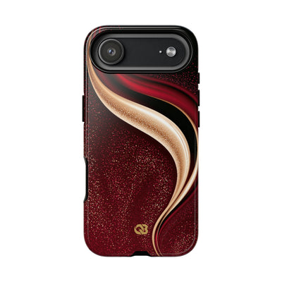 Gilded Crimson Flow · Tough Phone Case for iPhone · Red