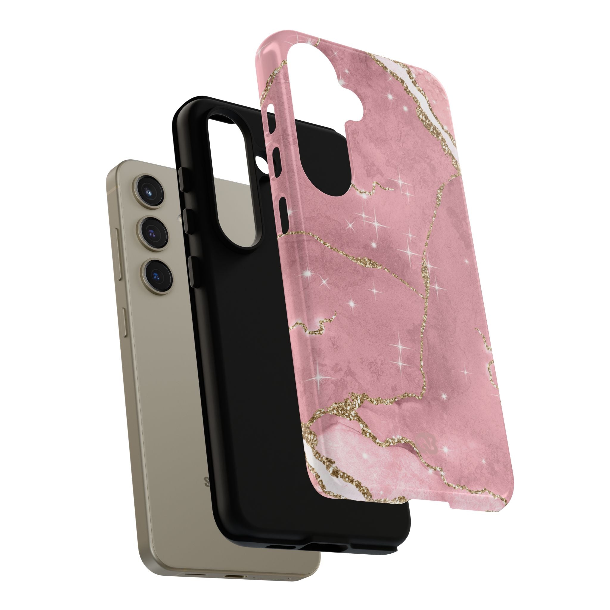 Rose Sparkle Marble · Tough Phone Case for Samsung