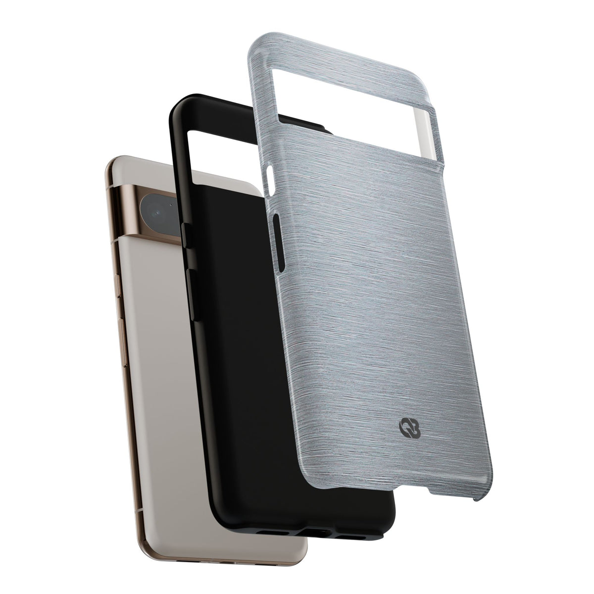 Brushed Aluminum · Tough Phone Case for Pixel ·  Silver