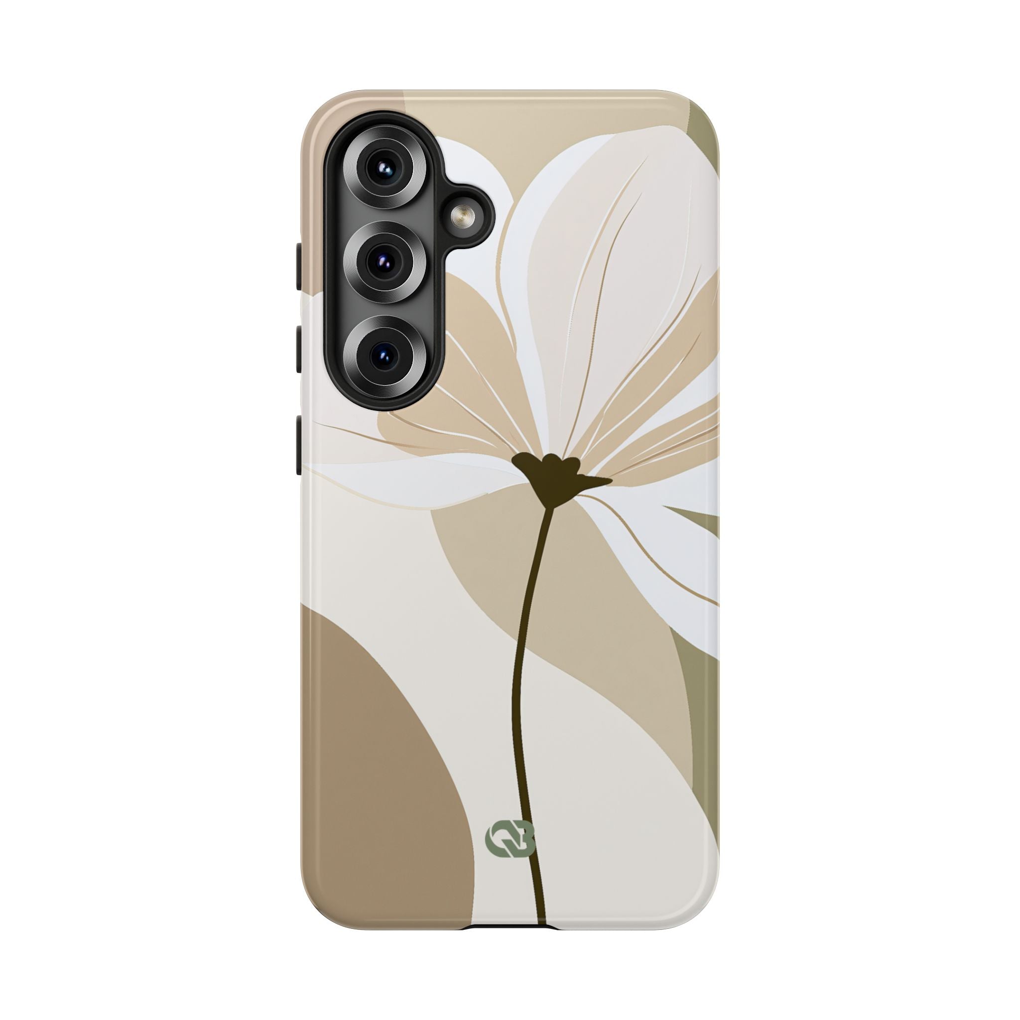Beige Tough Phone Case for Samsung - Sage Linen Magnolia