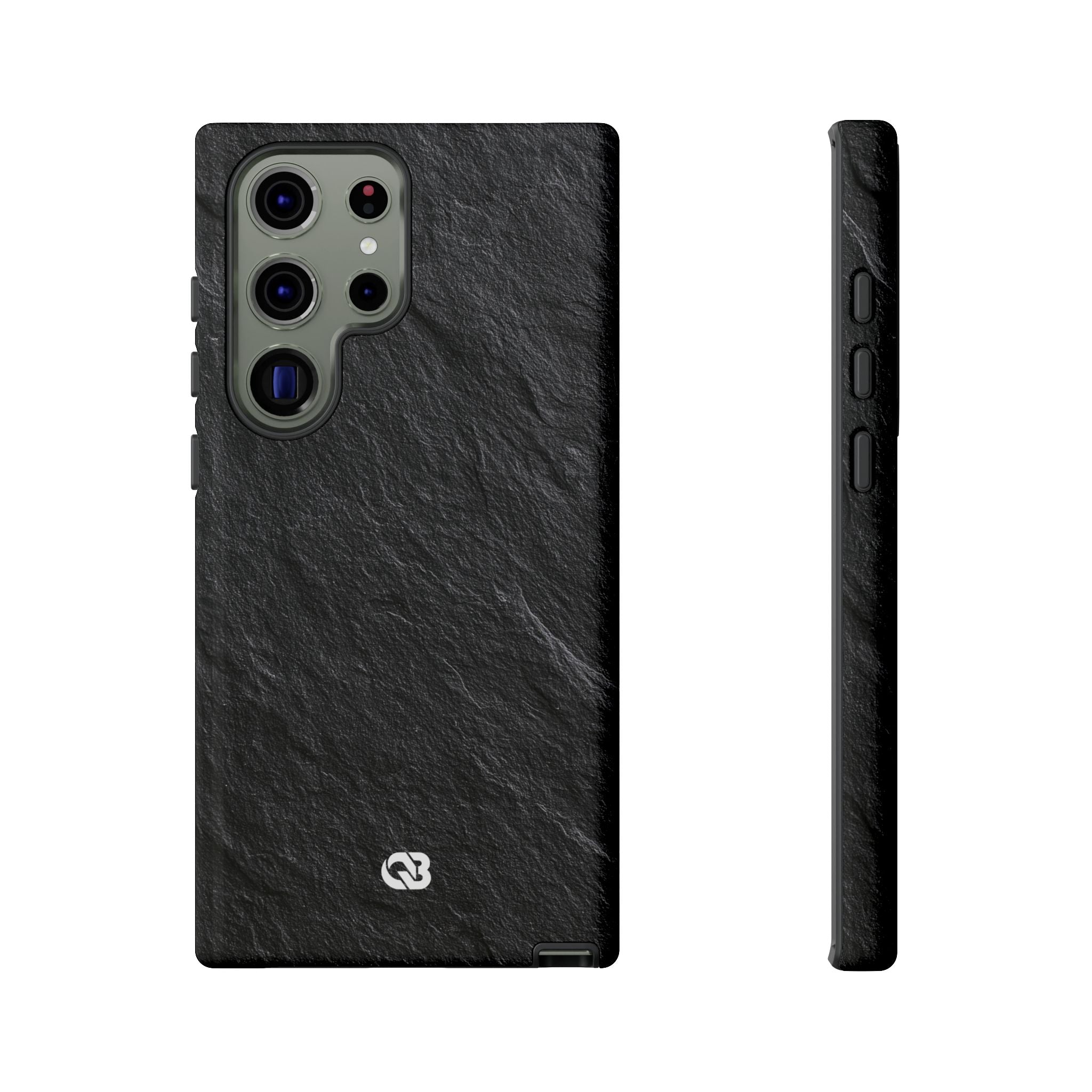 Black Tough Phone Case for Samsung - Raw Obsidian Slate