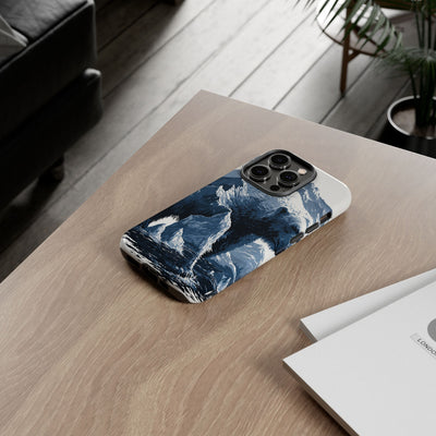 Fjord Summit Bear · Tough Phone Case for iPhone · Blue