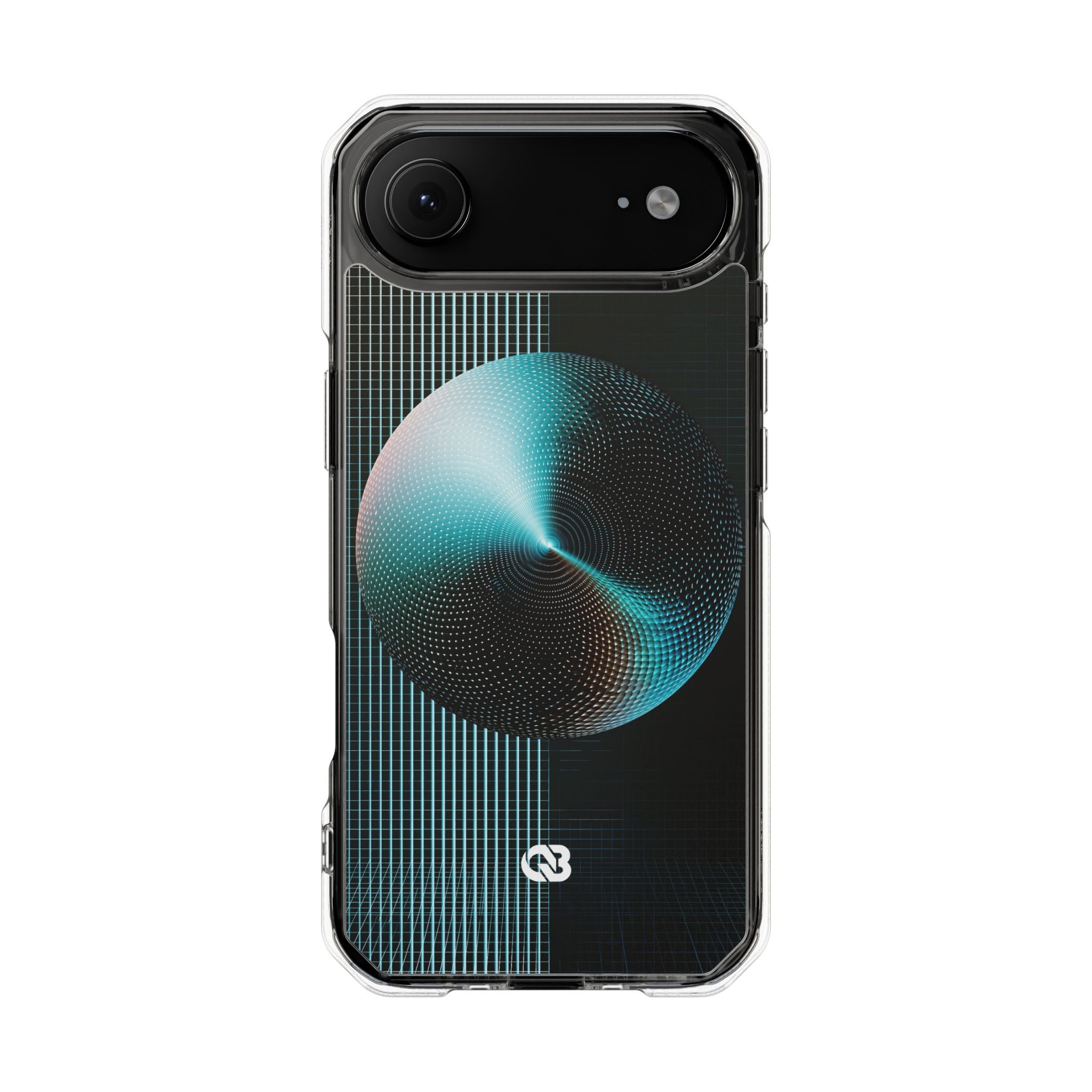 Blue Impact MagSafe Phone Case for iPhone - Cyan Vector Sphere