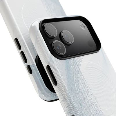 White Tough 2.0 Magsafe Phone Case for iPhone - Arctic Line Current