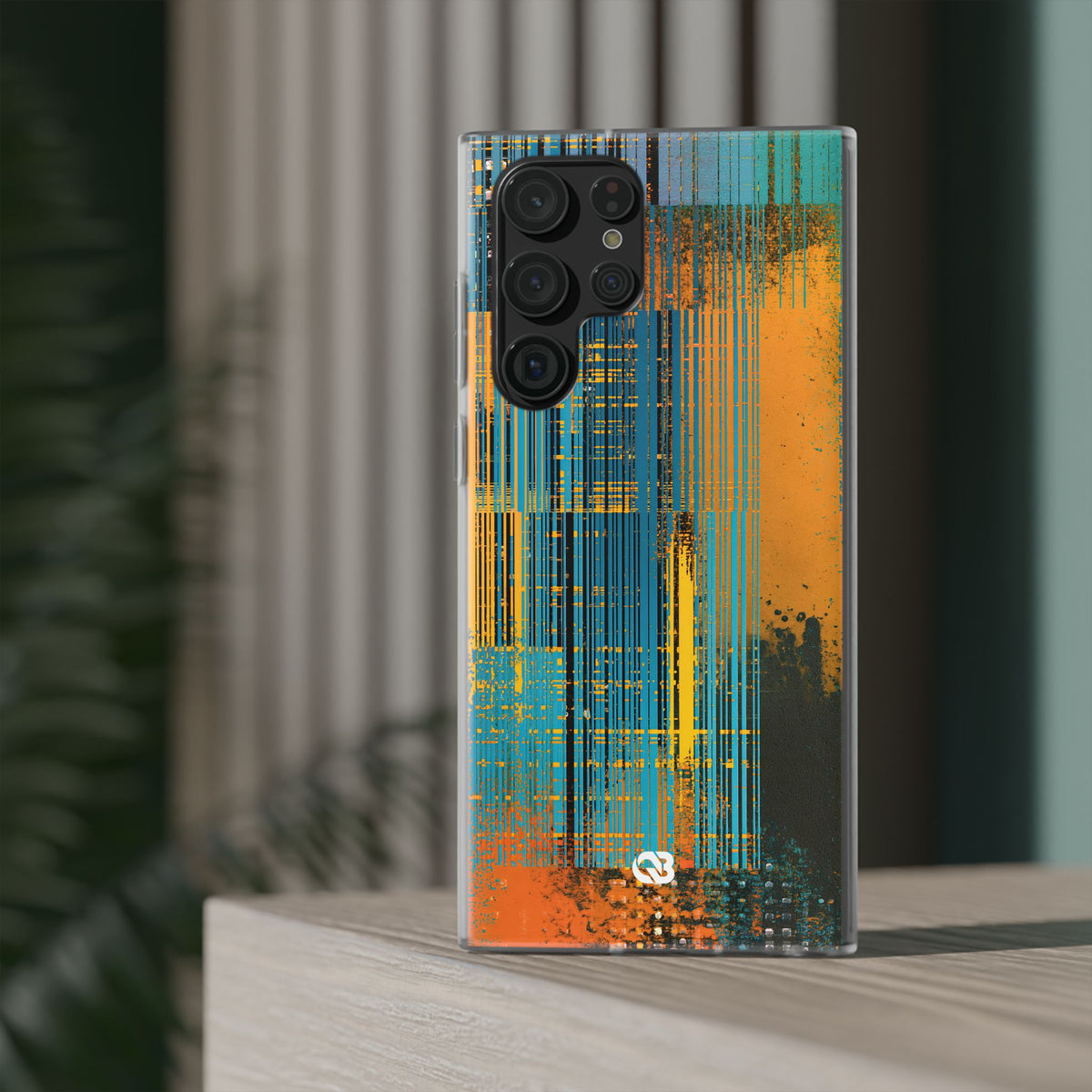 Cyber Glitch Stream · Lite Phone Case for Samsung · Teal