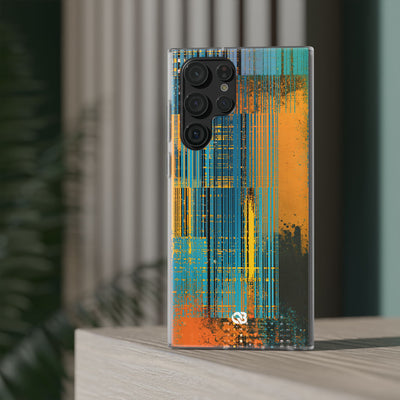 Cyber Glitch Stream · Lite Phone Case for Samsung · Teal